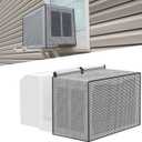 Air Conditioner Covers for Outside Window Units: Mesh Cover for Midea U Shaped AC 8000BTU 10000BTU 12000BTU, Waterproof Breathable PVC AC Cover, Anti-Leaf, Easy Air Flow, 20"x12.6"x13", Black