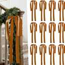 Artmag 12 Pcs Velvet Christmas Large Swag Bows 23.6x15.7 Inch Rustic Staircase Wreath Fireplace Vintage Bows for Christmas Tree Topper Holiday Indoor Outdoor Decor (Camel)