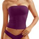 YEOREO Sophie Women Sexy Long Tube Tops Double Lined Basic Y2K Summer Cute Strapless Fitted Bandeau Going Out Crop Top, Size: XS