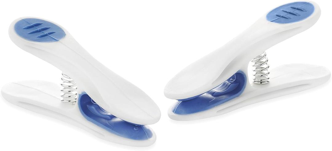 Whitmor Soft Touch Clothespins Set of 10 (White / Blue)