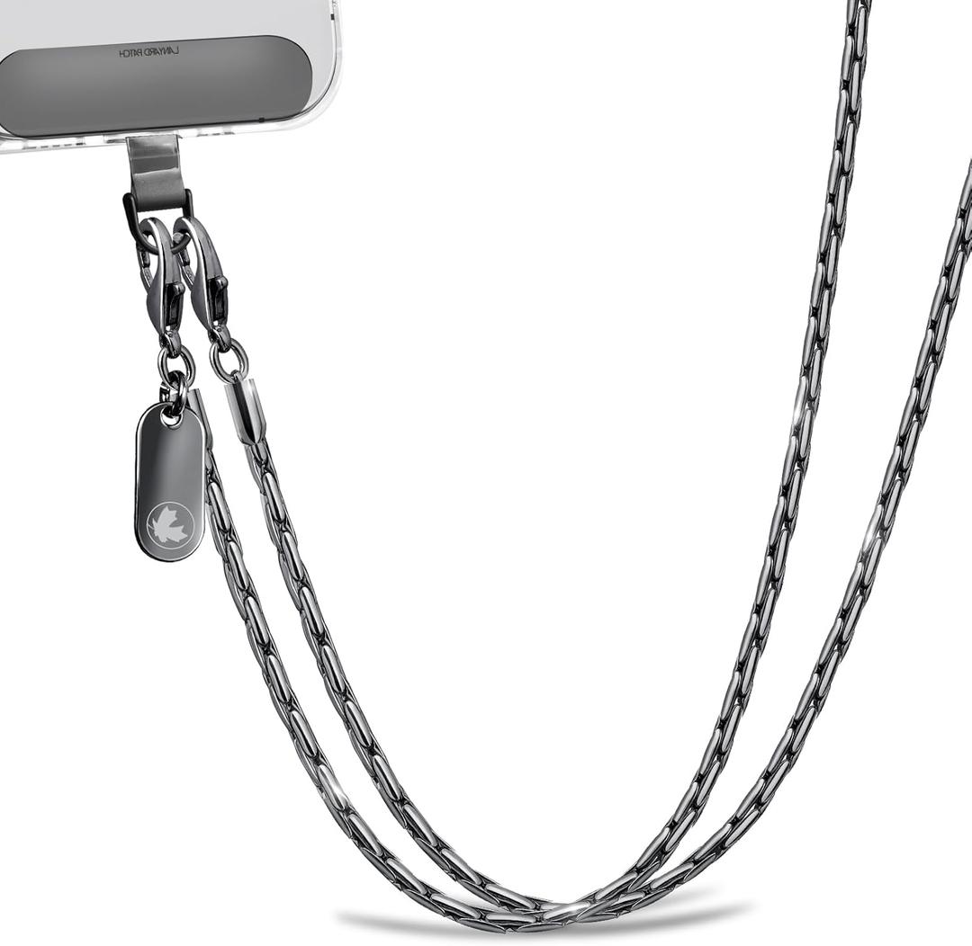 Crossbody Phone Strap Detachable Phone Chain Strap Crossbody Phone Lanyard Chain For Women (Large, Black)