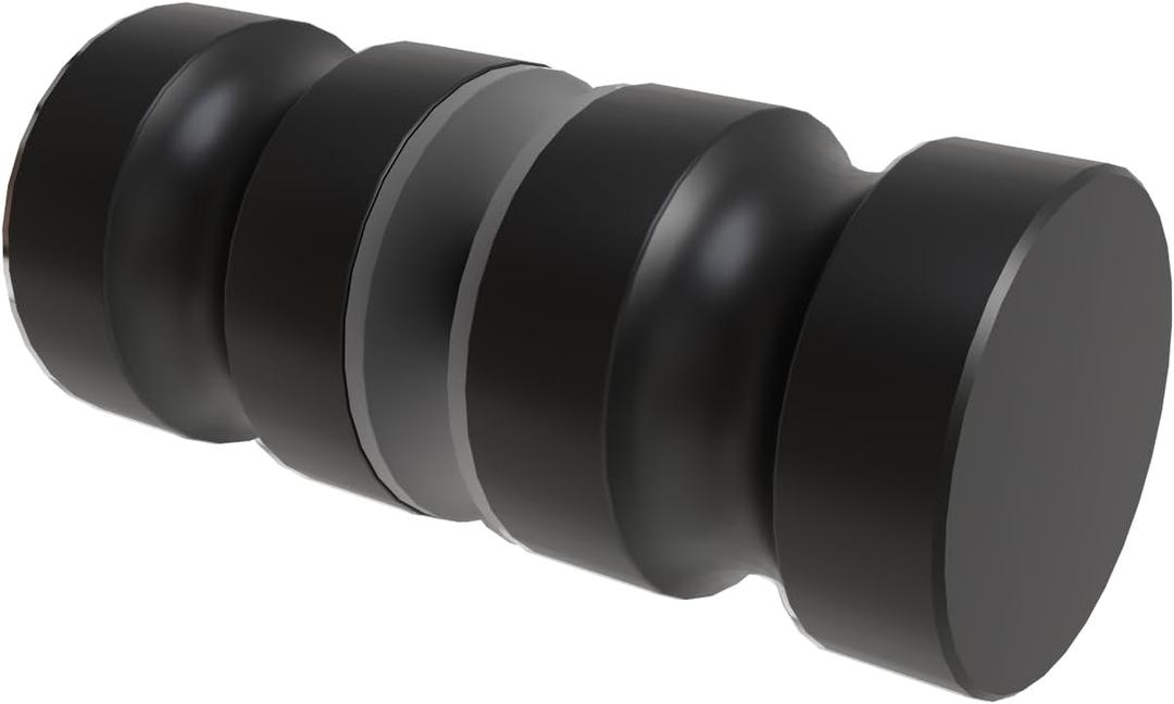 Glass Shower Door Handle, Glass Door Knobs,Two-Sided Pull Hardware Replacement Parts for Bathroom,SUS304 Stainless Steel, Matte Black Polished
