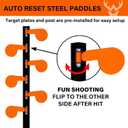 Highwild AR500 Dueling Tree Target Kit - Six Steel Paddles 4" x 1/4" Reactive Shooting Targets with Stand, 42" X 27" X 31"