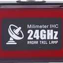 Bike Radar Tail Light with 24GHz Radar Detection, Active Alert & Brake Sensing, 500m Visibility, 5 Modes for Road/MTB Cycling Safety Light, Vibration Wake-Up, IP64 Waterproof, Type C