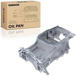 A-Premium Upper Engine Oil Pan Sump with Drain Plug Compatible with Toyota Corolla 09-19, Corolla iM 17-18, Matrix 09-14, Prius 10-15, Prius Plug-In 12-15, Prius V 12-18, L4 1.8L