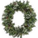National Tree Company 30" Glistening Pine Wreath with LED Lights
