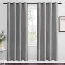 NICETOWN Silver Grey Room Darkening Curtain Panels 78" Long for RV, Play Room, Studio, Heat Block Out and Keep Warm Drapes Window Treatment Drapes for Doorway Entryway Patio (55" Width, 2 Panels)