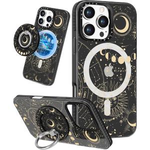 Lotadilo Case for iPhone 16 Pro Max Case Compatible with Magsafe Ring Holder Stand - for Women Constellation Design TPU Phone Cover for Girls Girly Funny Fashion