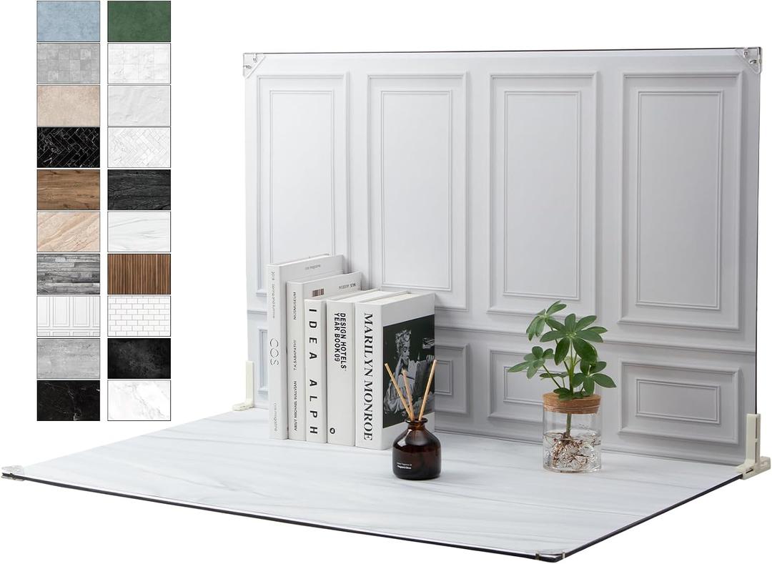 Photo Backdrop Board, 10Pcs 20Patterns Product Photography Backdrops for Food, Background Table Top Small Shooting Kit (XL Size 23x35in), MDAOCRY