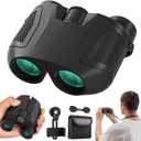 12x30 Compact Binoculars for Adults and Kids, High Power Lightweight Small Binoculars with Phone Adapter for Cruise Ship Hiking Bird Watching Sports Safari Viewing Football Sports Concert
