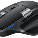 TECKNET Wireless Mouse, Bluetooth Mouse (BT5.3/5.0 & 2.4G) Rechargeable Ergonomic Optical Mouse with 6 Adjustable DPI, Side Scroll, Quiet Clicks, USB A Receiver, 7 Buttons, Wide Compatibility  Black