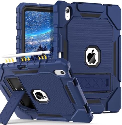 Grifobes for iPad A16 Case 11th Generation 11 inch 2025 / iPad 10th Generation Case 10.9 inch 2022, Heavy Duty Military Grade Shockproof Cover with Pencil Holder for i Pad 11/10 Gen (Navy Blue)