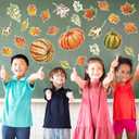 6 x Fancy Land Thanksgiving Jesus Christian Bulletin Board Decoration Fall Pumpkin Maple Cross Cutouts for Autumn Classroom School Wall Door Decor