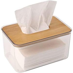 Acrylic Tissue Box, Acrylic Dryer Sheet Holder for Laundry Room, Table Clear Dryer Sheet Dispenser Rectangular