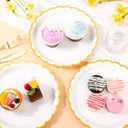 AimFun White Scalloped Party Plates Gold Foil Border Paper Plates Disposable 9inch Serving Plates for Birthday Wedding Bridal Baby Shower Party Supplies (48, White)