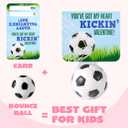 JOYIN 30 Packs Valentines Day Gift Card with Sport PU Balls, Mini Sports Ball Sqishy toy Foam for Classroom Exchange Gift for Kids, Holiday Party Favor Toys, Reward Prizes, Stress and Anxiety Relief
