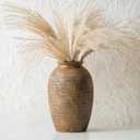 SEUYUCL Ceramic Rustic Vase, 8 Inch Farmhouse Terracotta Vase for Home Decor, Vintage Decorative Pottery Flower Vases for Living Room Entryway Table Centerpieces Shelf Decorations