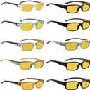 Eyekepper 10 Pack Blue Light Blocking Reading Glasses Amber Tinted Computer Readers Men Women +0.50