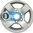 4pcs Silver Wheel Hub Center Cap Compatible with Frontier Xterra 00-04 16in 40315-7Z100