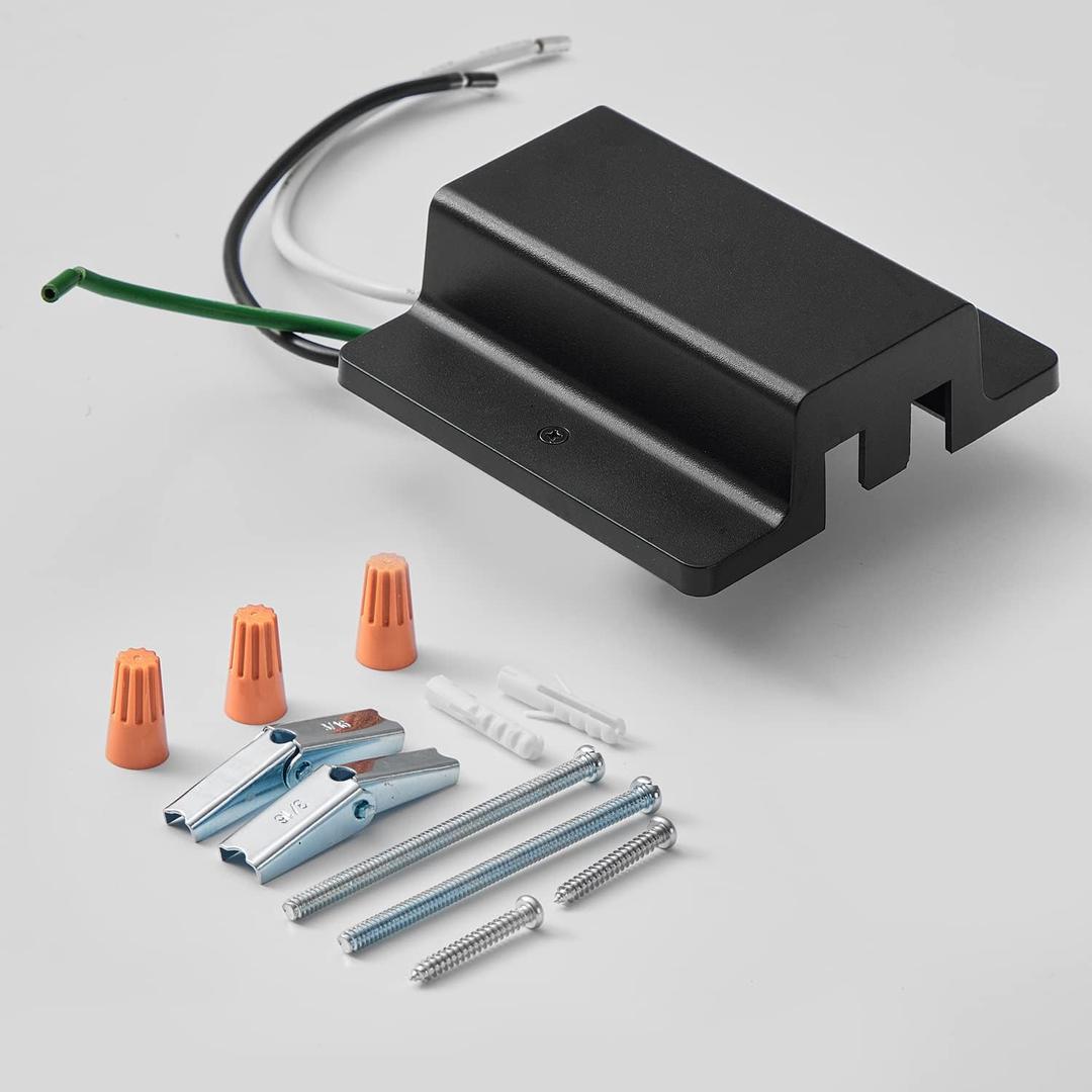 VANoopee H Track Floating Canopy Connector Black for Single Circuit H Type Rail, Cover Compatible With Halo System, LED Lighting Accessories Kit, Easy Install