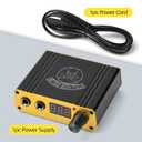 Tattoo Power Supply, ATOMUS LCD Mini Digital Rotary Tattoo Machine Gun Power Supply with RCA Foot Pedal Connection Port (Black)