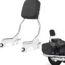 Detachable Sissy Bar for Harley Davidson Softail Models 2018-2024, Passenger Backrest for for Softail Deluxe FLDE, Heritage Classic FLHC, Slim FLSL, Standard FXST 107, Street Bob FXBB (Chrome)