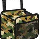 Camouflage Car Seat Organizer for Men, Waterproof Backseat Storage Bag with Multi-Pockets, Heavy-Duty Tactical Gear for Truck SUV Off-Road Travel Accessories