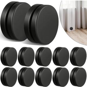 Jetec 12 Pairs Outdoor Curtain Weights Waterproof Magnetic Drapery Weights for Home Decor Bathroom, Shower, Liner, Flags Tablecloth to Stop Wind (Black)