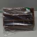 DINGTAI Rattan Desk Organizer, Tabletop Mail Holder, 5 Slot Mail Organizer Countertop Basket, Rattan Office Supplies, Boho Office Desk Accessories, Wicker Desk Organizer, Magazine HolderBrown