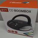 GPX, Inc. Portable Top-Loading CD Boombox with AM/FM Radio and 3.5mm Line in for MP3 Device - Black