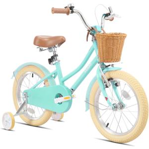 KEANO Girls Bike for 2-12 Years Old Toddlers and Kids, 12" 14" 16" 18“ Retro Style Kids Bike with Basket & Training Wheels, 20 Inch Kids' Bicycle with Kickstand, Multiple Colors