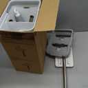 Mop and Bucket Set, Flat Mop and Bucket System with Wringer, Automatic Separates Dirty and Clean Water Include 6 Reusable Microfiber Mops for Floor Cleaning