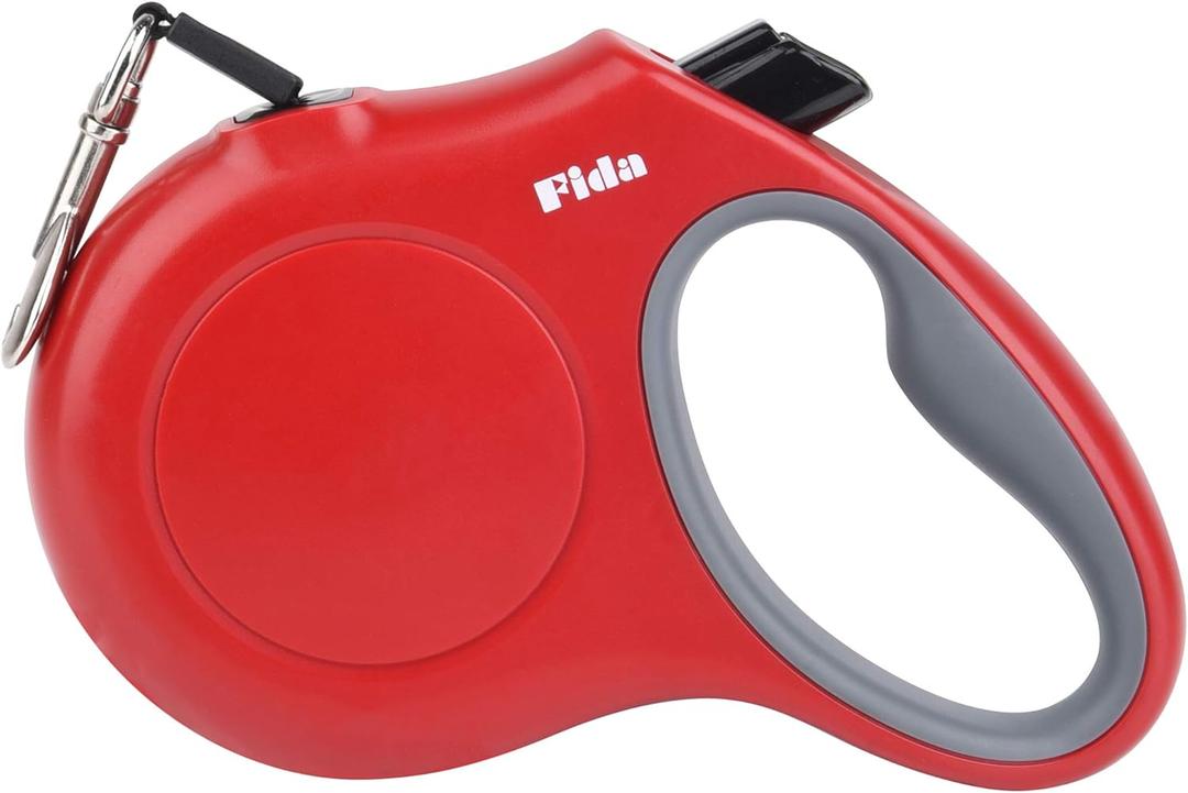 Fida Retractable Dog Leash, 16 ft Dog Walking Leash for Small Dogs up to 26lbs, Tangle Free, Red