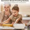 12 Pcs Banneton Bread Proofing Baskets, 10" Oval Sourdough Baking Bowls with Removable Cloth Liners, Rattan Bread Baskets for Even Fermentation, Ideal for Beginners and Pros