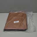 STYLIO Zipper Padfolio Portfolio Binder Organizer (Tan Color) | Faux Leather Portfolio for Resume, Documents, Phone, Tablet, Business Supplies and Cards | Letter Sized Notepad Included | Brown (21.5" x 13.5" (opened up))