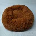 Bedsure Calming Cat Beds for Indoor Cats - Small Cat Bed Washable 20 inches, Anti-Slip Round Fluffy Plush Faux Fur Pet Bed, Fits up to 15 lbs Pets, Copper