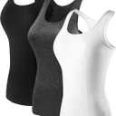 NELEUS Women's 3 Pack Compression Base Layer Dry Fit Tank Top XS