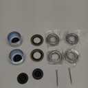2Sets for 1-1/16'' Axle Trailer Hub Bearings Kits, L44649 / L44610 Bearings, 12192TB Grease Seals, 1.98'' Trailer Dust Caps, Rubber Seals & Cotter Pins for 2000-2200 lbs Trailer Axles