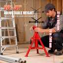 Heavy-Duty Folding Pipe Jack Stand, 2500LB Capacity Jack Stand, 20-37 Inch Adjustable Pipe Support