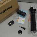 Aureday Phone Tripod, Flexible Tripod for iPhone and Android Cell Phone, Come with Wireless Remote and Clip for Video Recording/Vlogging/Selfie (Black)