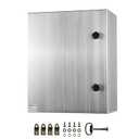 MJ-Box Steel Electrical Enclosure Box 24 x 20 x 10'' 304 Stainless Steel Electrical Enclosure IP66 Waterproof & Dustproof Outdoor/Indoor NEMA 4X Stainless Steel Enclosure