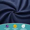 OhGeni 100% Waterproof Mattress Protector, Full Navy Blue Size, Fitted Sheet with Deep Pockets, 6''-18'', Premium Noiseless Breathable Soft Material, Mattresses Cover for Bed