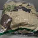 Outdoor Patio Furniture Cover - Heavy Duty Waterproof 600D Tough Canvas Protector for Rectangular Table Cover, All-Season Dining Table and Chair Covers (84L x 44W x 28H Inch) (Beige & Brown)