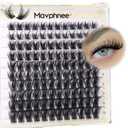 Eyelash Clusters Wispy Lash Extensions Natural Individual Lashes D-Curly Cluster Lashes 10-18MM DIY at Home Cluster Eyelash Extensions 120 Pcs Eye Lash Clusters by Mavphnee