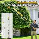 Pole Hedge Trimmer for Dewalt 20V Battery, Pole Trimmer with 135°Adjustable Head, Sectional Extension Pole with 16 FT Reach, 16-Inch Dual-Action Blade【Battery Not Included】