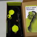 Golf Swing Trainer with Golf Swing Training Aid, Golf Grip Trainer Enhance Grip Strength Precision, Correct Hand Posture, Wrist Trainer Kit with Arm Band for All Golfers