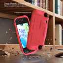 Kids Case for Nintendo Switch 2 with Game Card Slots,Kid Friendly Ultra-Light Anti-Fall & Shockproof EVA Switch 2nd Protection Cover with Ergonomic Grip, Durable Gaming Protective Shell for Teens (Red)