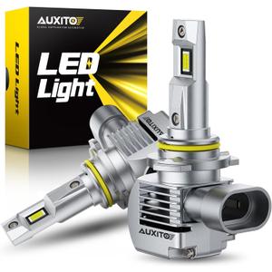 AUXITO 9005/HB3 LED Bulb, 1000% Brighter, 3 Min Quick Install, 20 Years Lifespan, No Flicker, 99% Compatibility