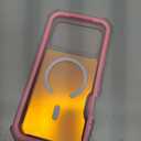 Bonoma for iPhone 17 Pro Max Case 2025, Iridescent Back, Magnetic Support for MagSafe Shockproof Cover, Crystal and Corner High-Duty Protection for Girls Women -Pink