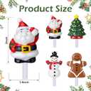 4 Pcs Christmas Hand-Painted Ceramic Christmas Tree Decor Ceramic Mini Plate Decor Red Bow Bell Santa Hat for Serving Dishes Platter Home Party Supply